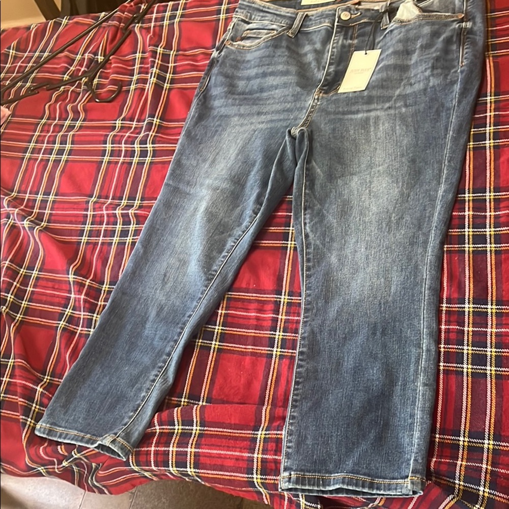 Judy Blue Ankle Cropped Blue Jeans